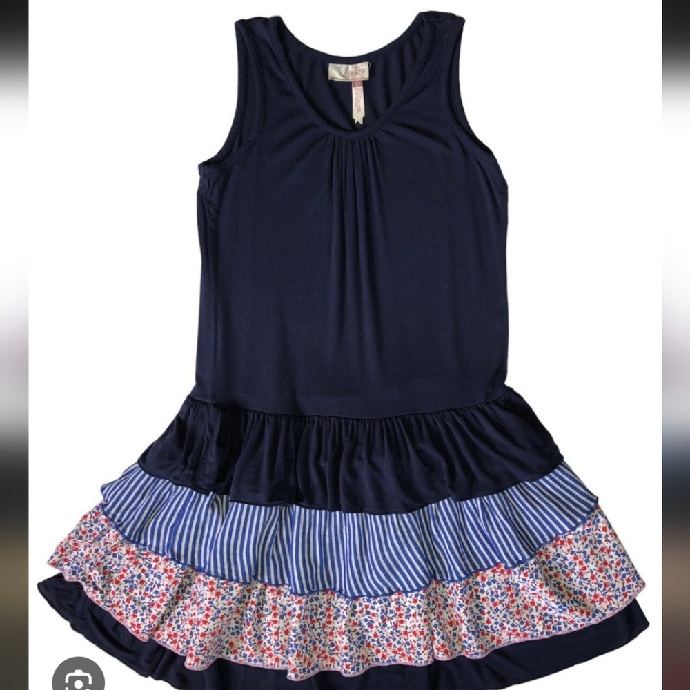 Matilda Jane Navy and Floral Kids Casual Dress